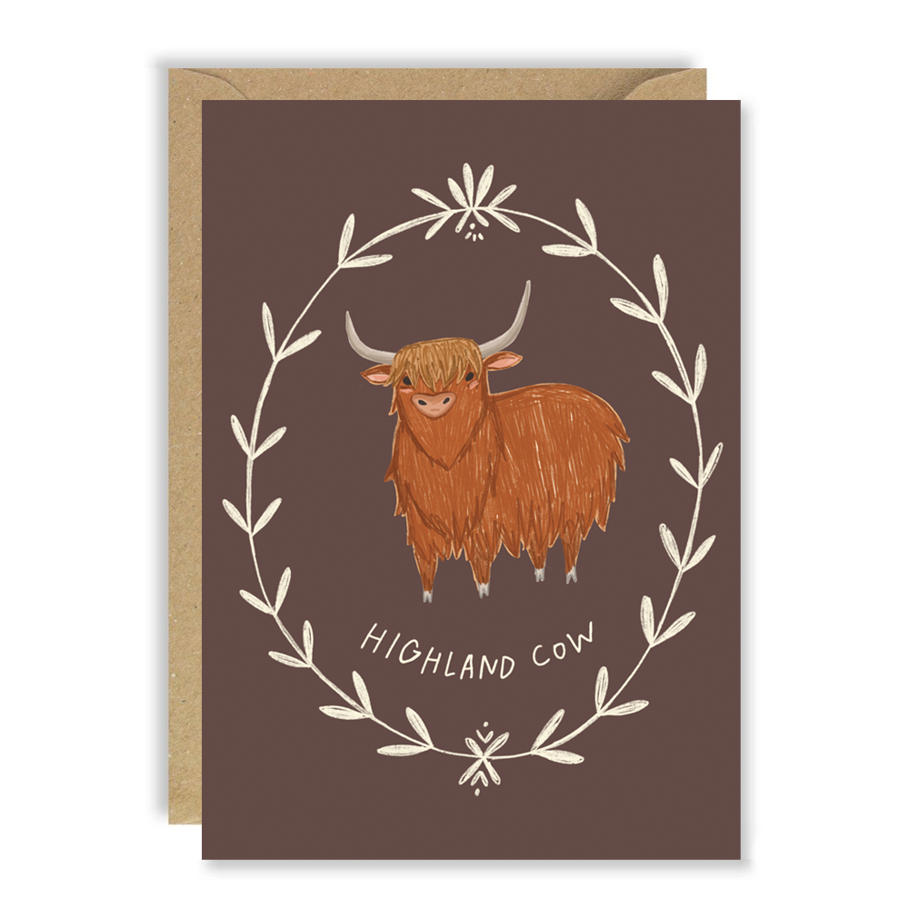 Iconic Highland Cow Card by penny black