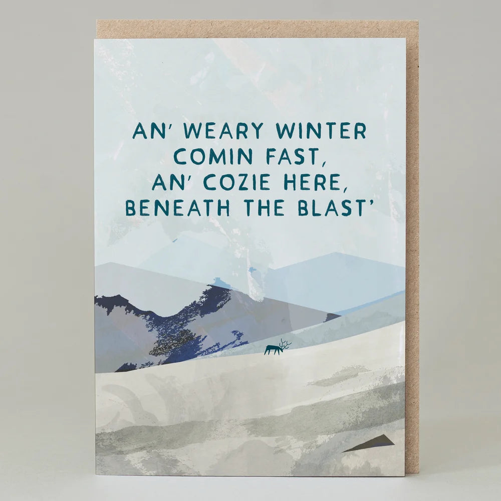 Weary Winter Robert Burns Scots Christmas Card by penny black