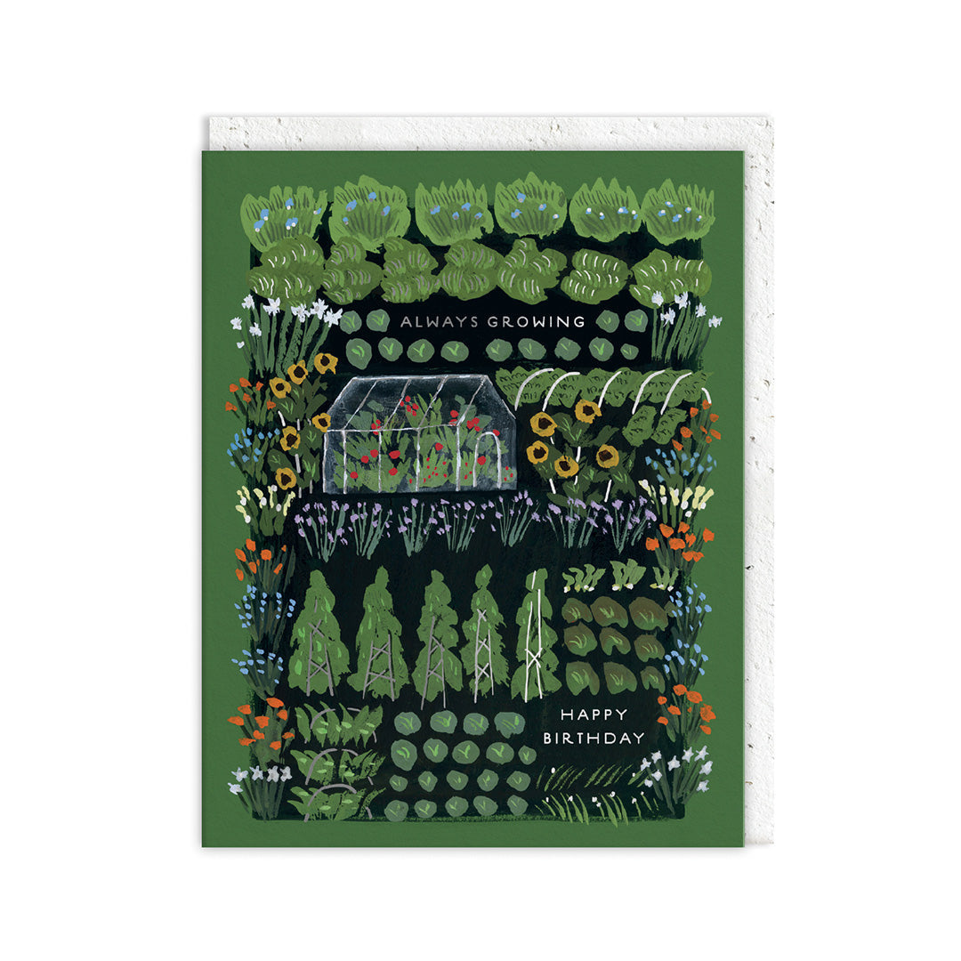 Always Growing Garden Greenhouse Birthday Card By Penny Black