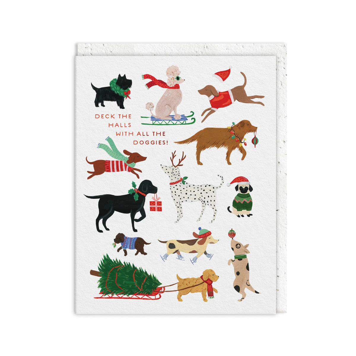 Deck The Halls With All The Doggies Plantable Christmas Card By Penny Black