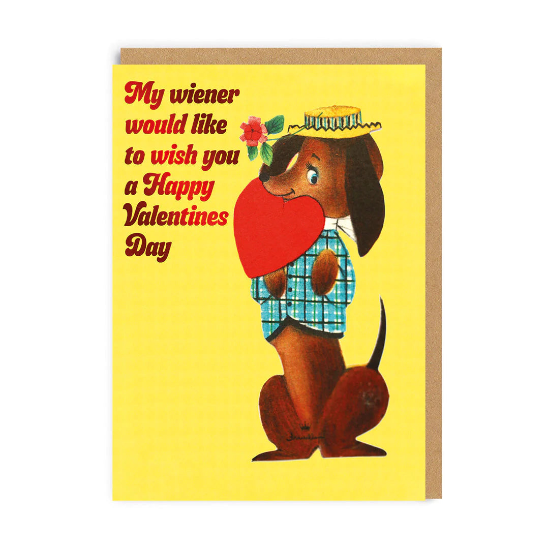 My Wiener Funny Valentine&#39;s Day Card by penny black