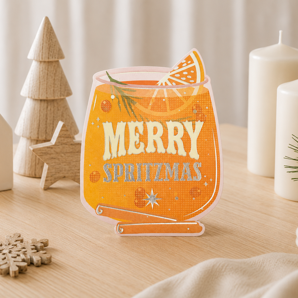 Christmas Spritzmas Cocktail Die-Cut Mini Card By Penny Black