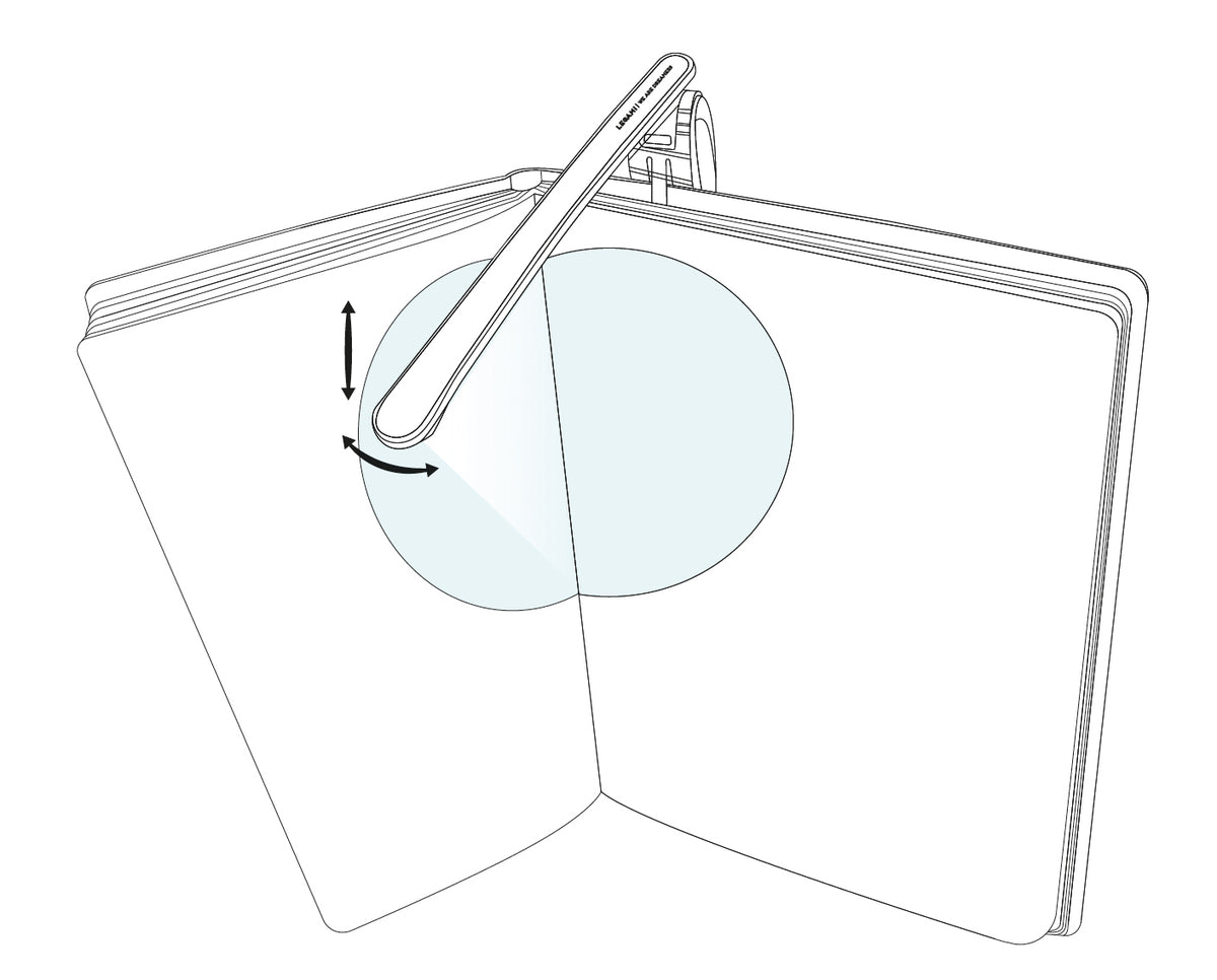 SOS LED Adjustable Reading Light by penny black - illustration of the light clipped to a book