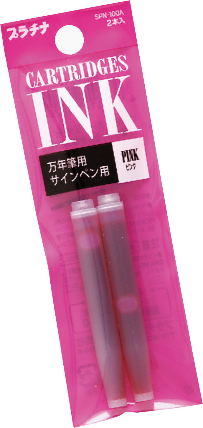 Platinum Pen Co Preppy Fountain Pen Cartridge Refill 2pk in pink by penny black