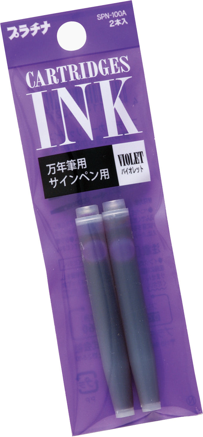 Platinum Pen Co Preppy Fountain Pen Cartridge Refill 2pk in purple by penny black