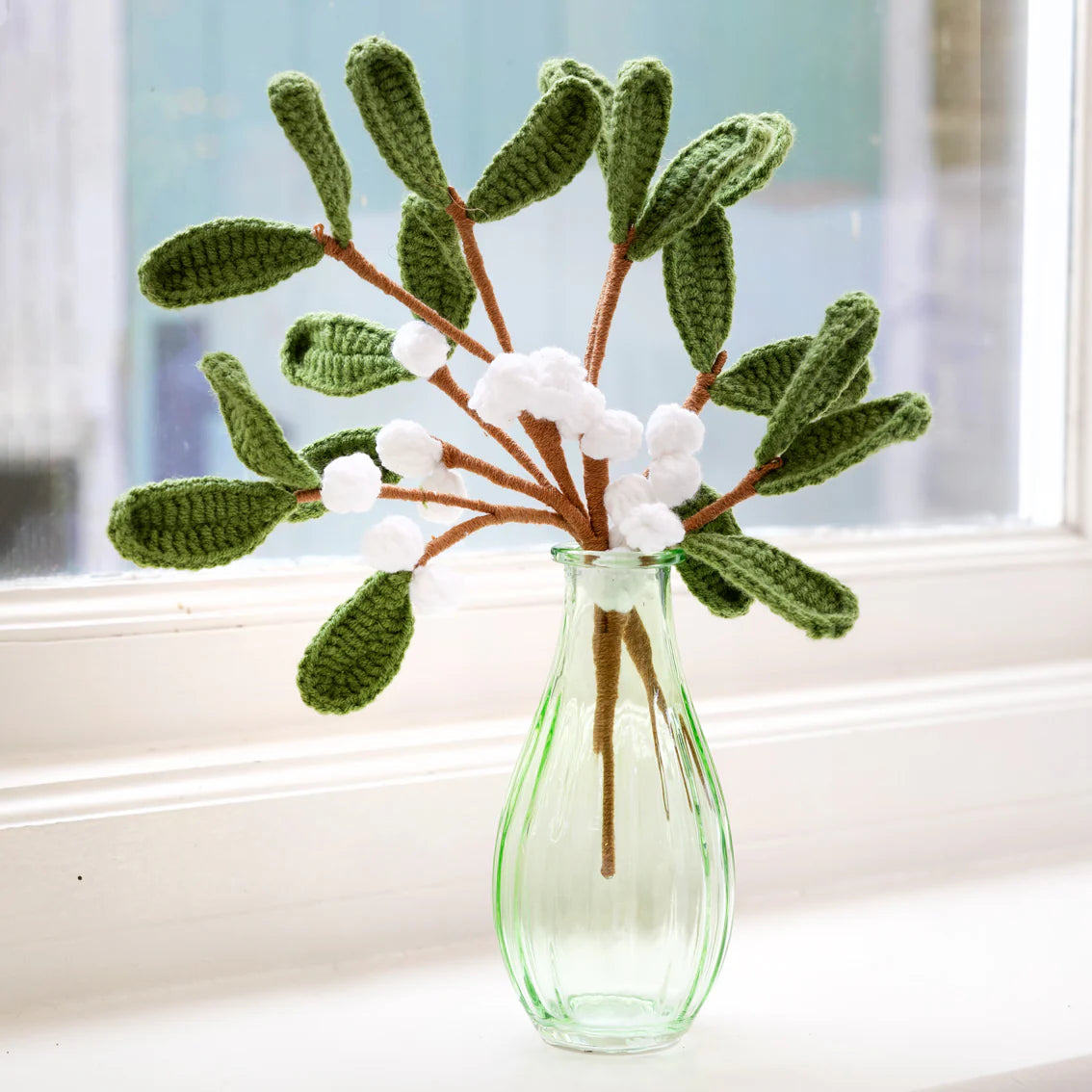 Botanical Christmas Mistletoe Crochet Sprig By Penny Black