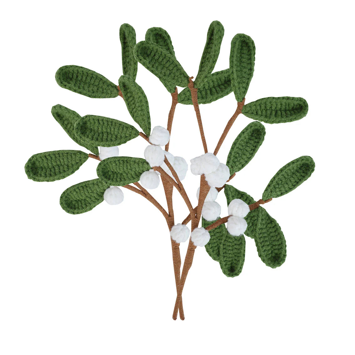 Botanical Christmas Mistletoe Crochet Sprig By Penny Black