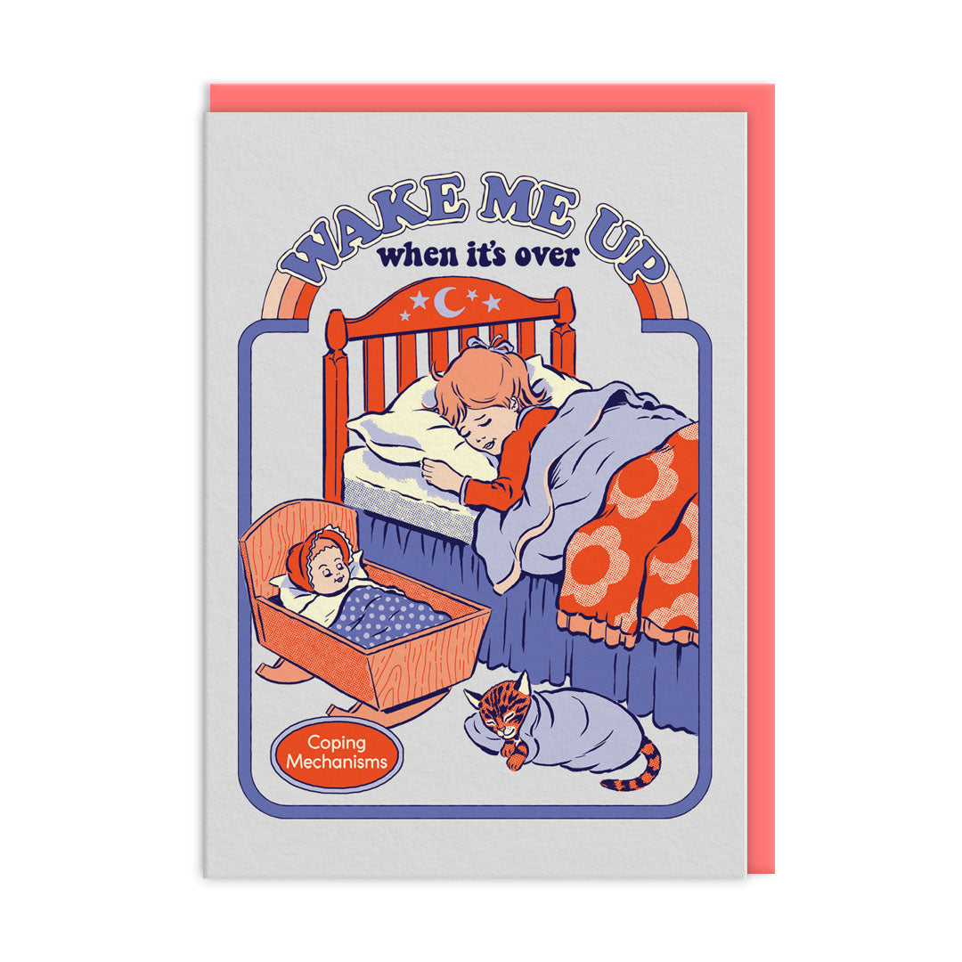 Wake Me Up When It's Over Funny New Baby Card By Penny Black