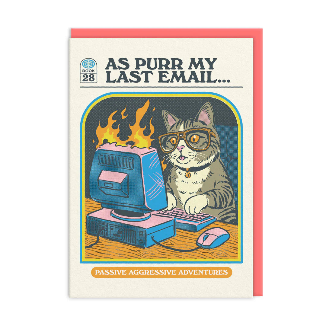 As Purr My Last Email Funny Card By Penny Black