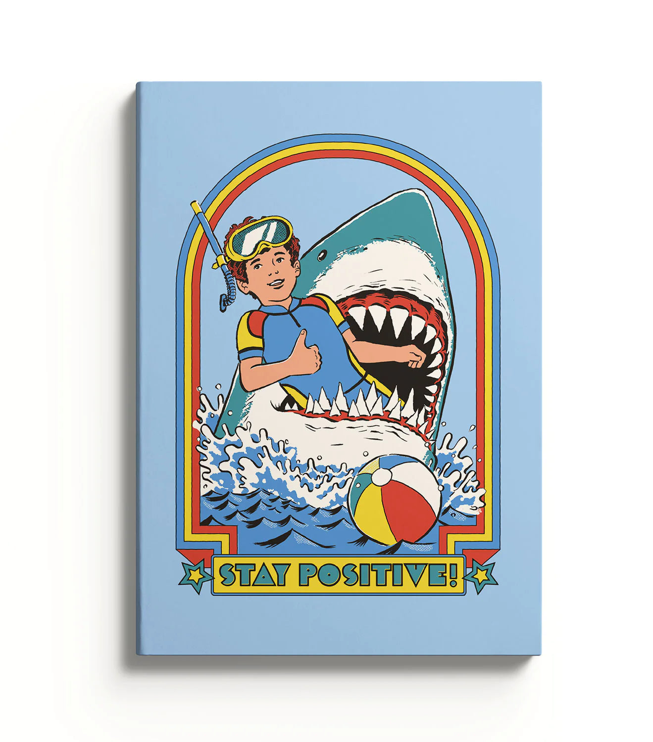 Stay Positive Steven Rhodes A5 Lined Notebook by penny black