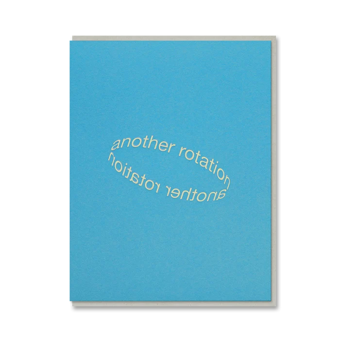 Another Rotation Blue Letterpress Birthday Card By Penny Black