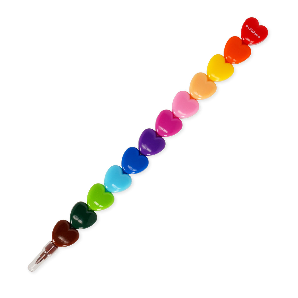 Rainbow Stacked Hearts Crayon by penny black