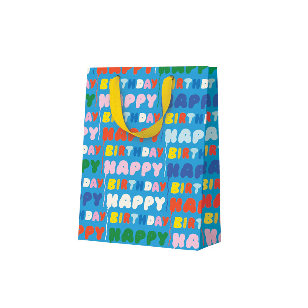Bubble Balloon Happy Birthday Small Gift Bag By Penny Black