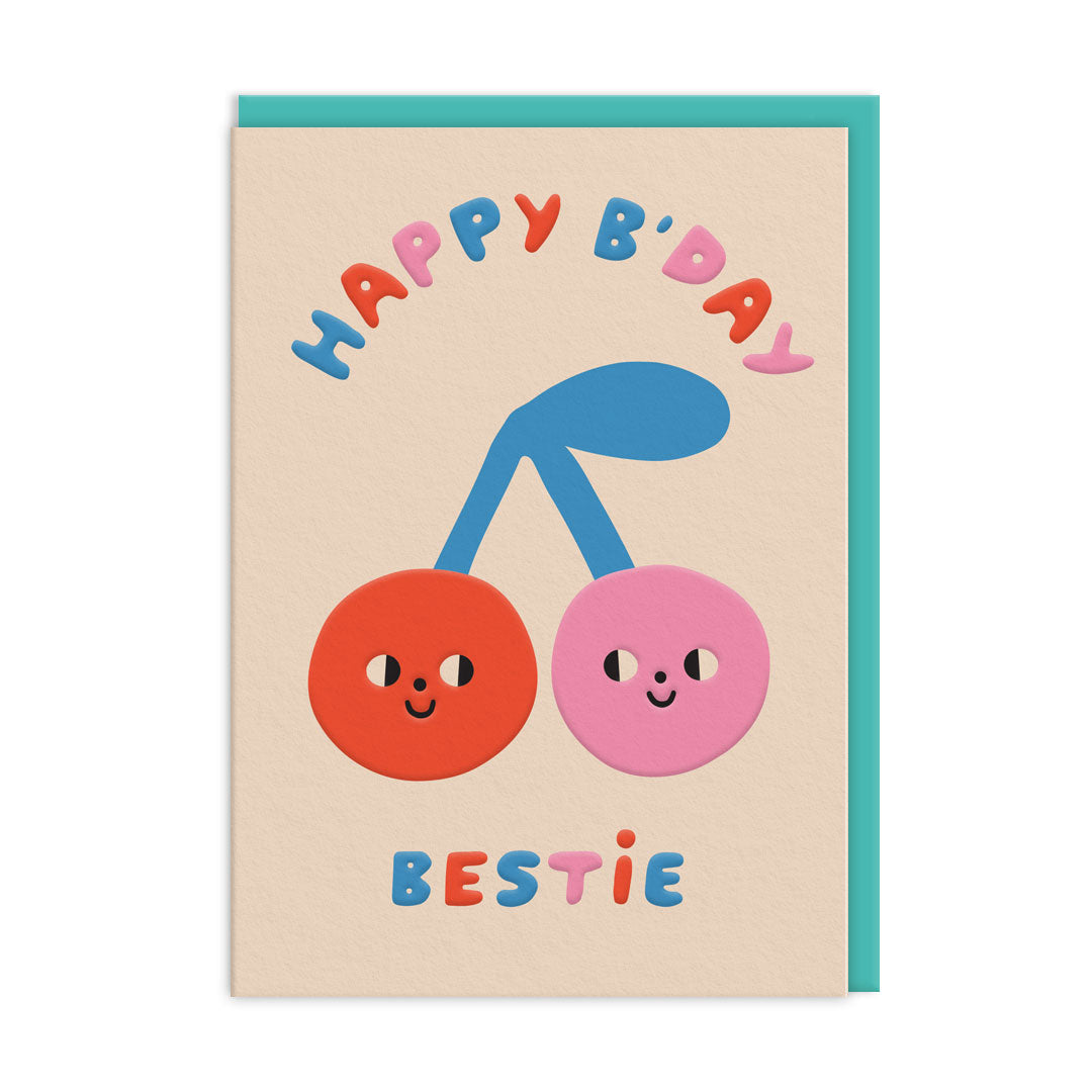 Happy BDay Bestie Cherries Birthday Card By Penny Black