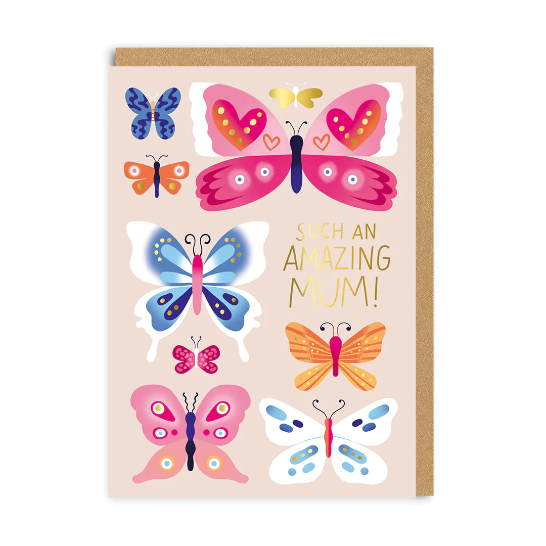 Amazing Mum Butterflies Mother's Day Card by penny black