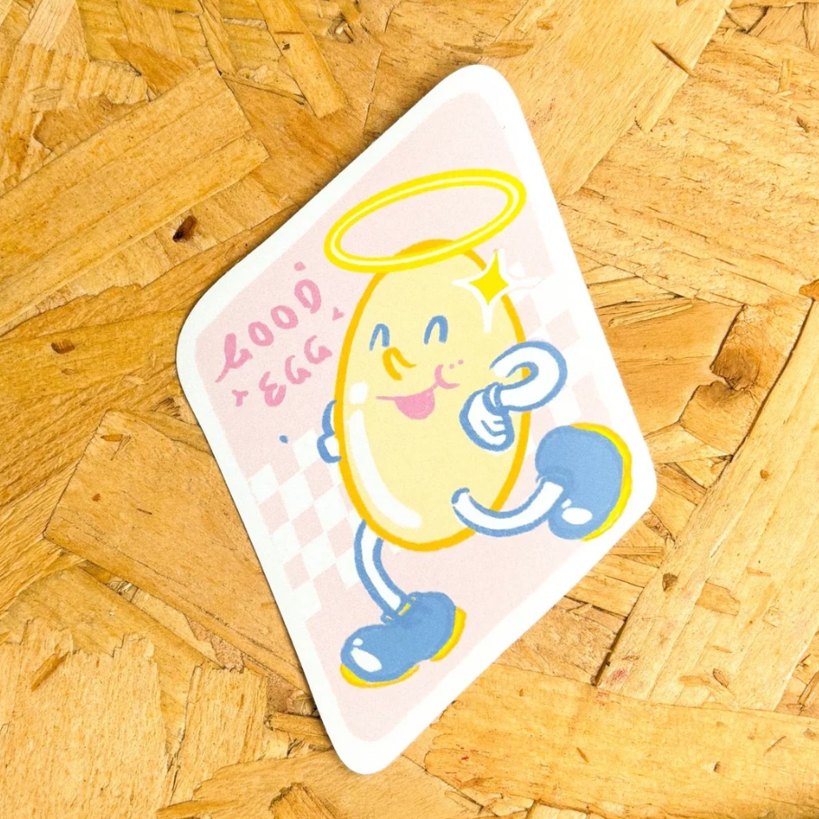 Good Egg Vinyl Sticker By Penny Black