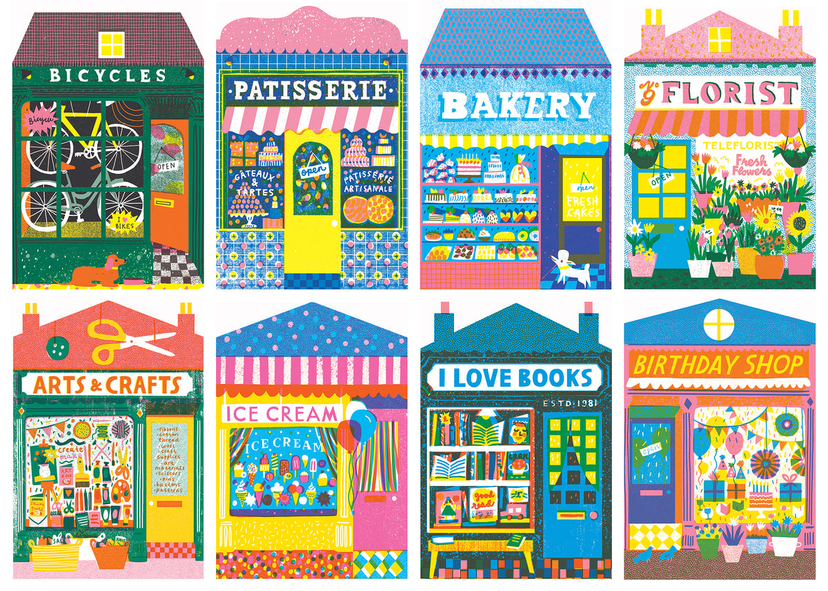 Shops Jigsaw Puzzle 1000 Pcs by happily puzzles showing artwork at penny black