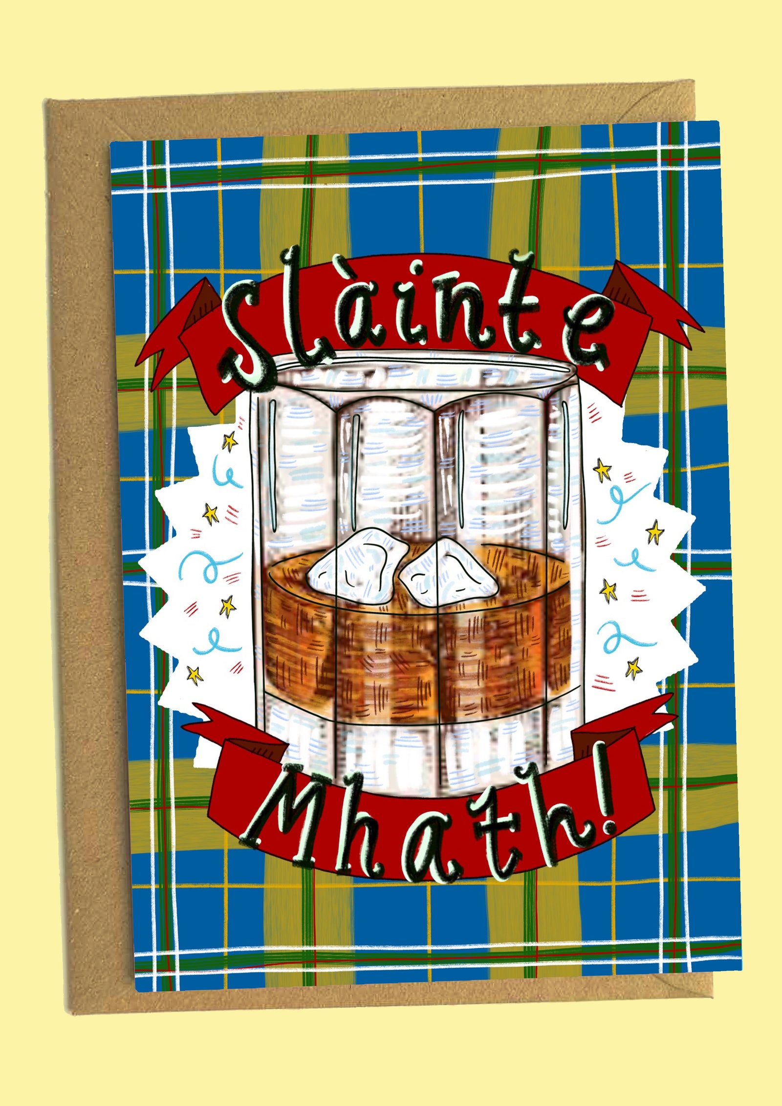 Slainte Mhath Scots Gaelic Celebratory Card by penny black