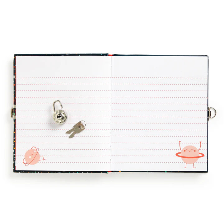 Cute Solar System Locked Diary by penny black - note page view