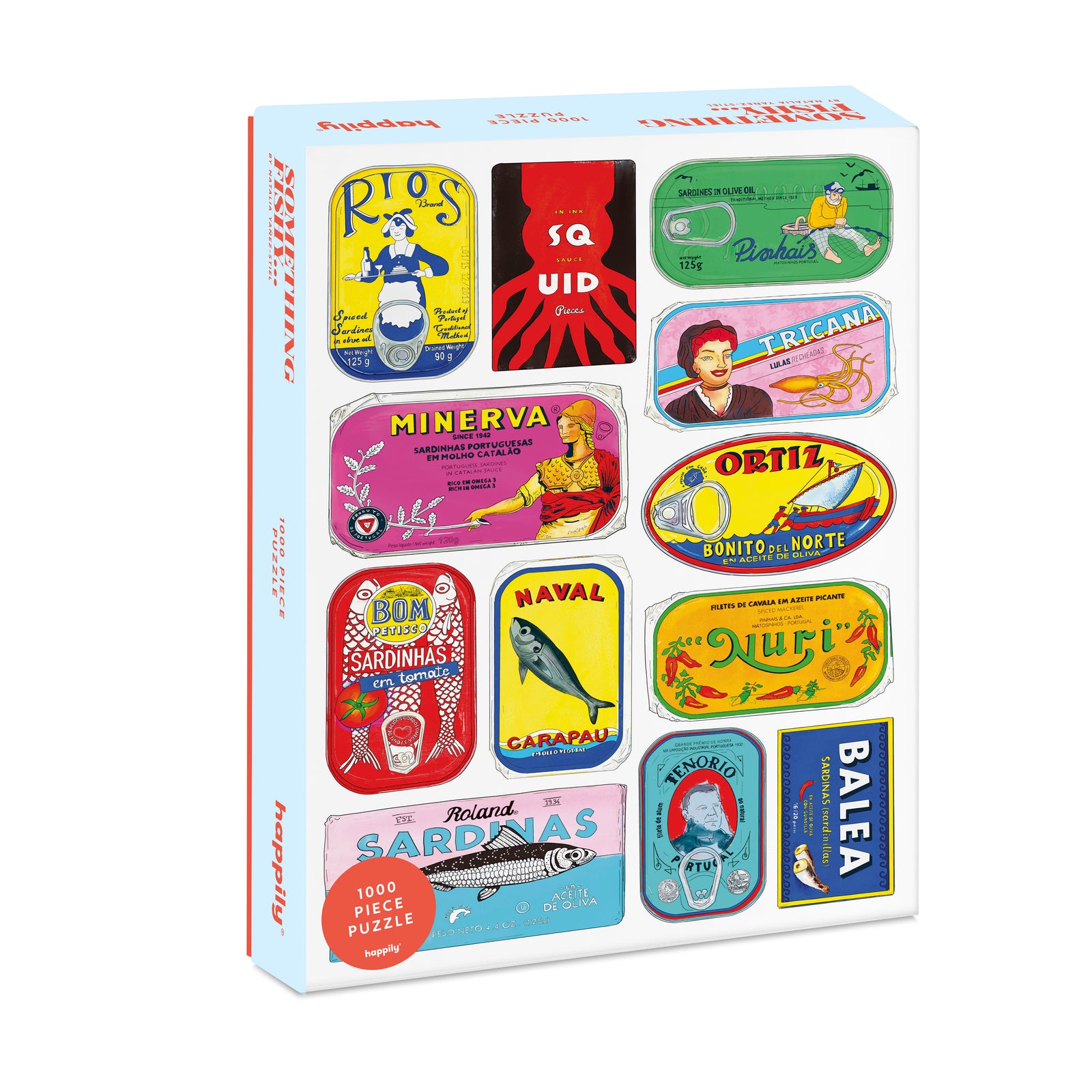 Something Fishy Jigsaw Puzzle 1000 Pcs by happily puzzles showing outer packaging at penny black