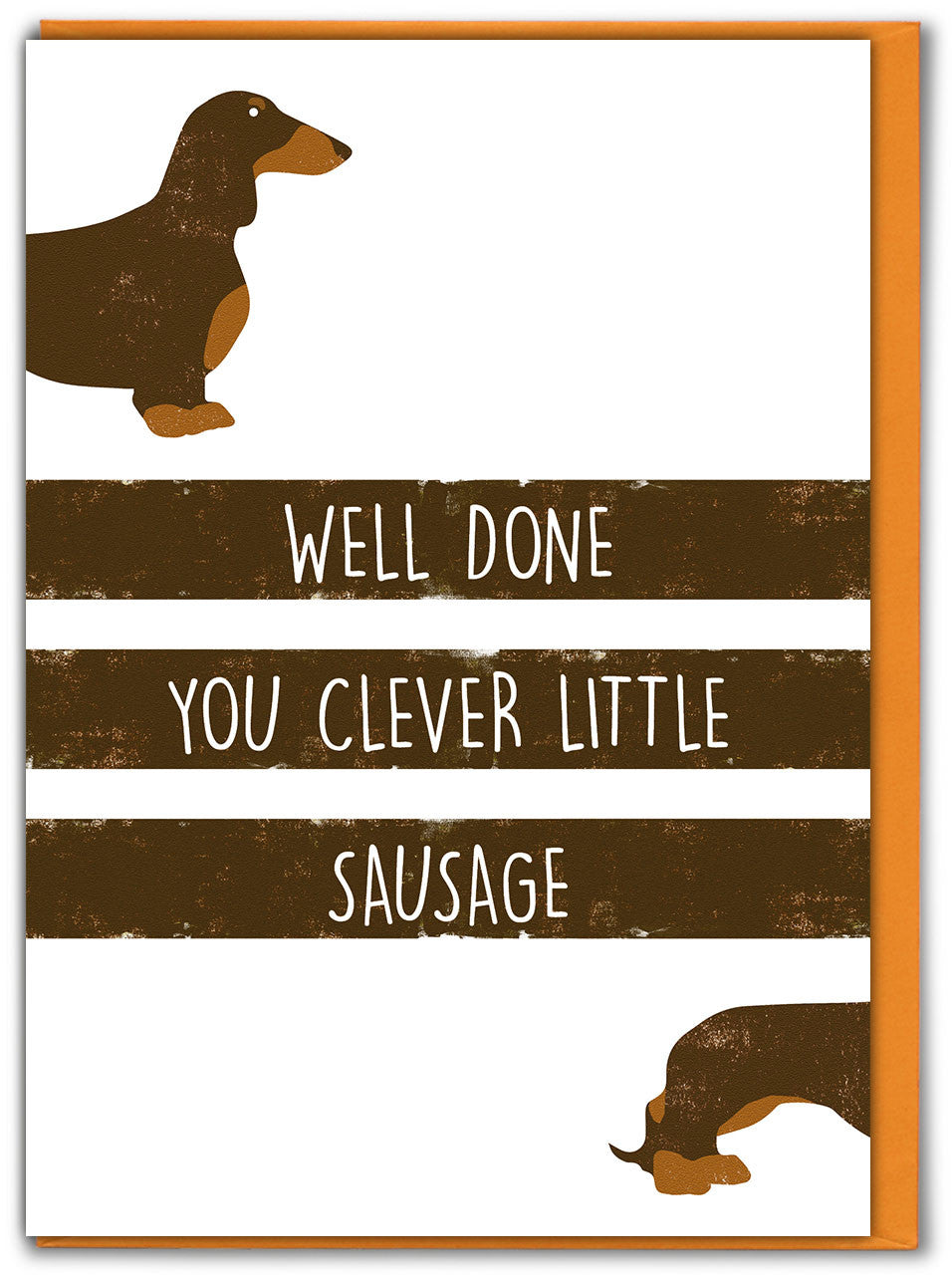 Clever Little Sausage Dachshund Congratulations Card by penny black