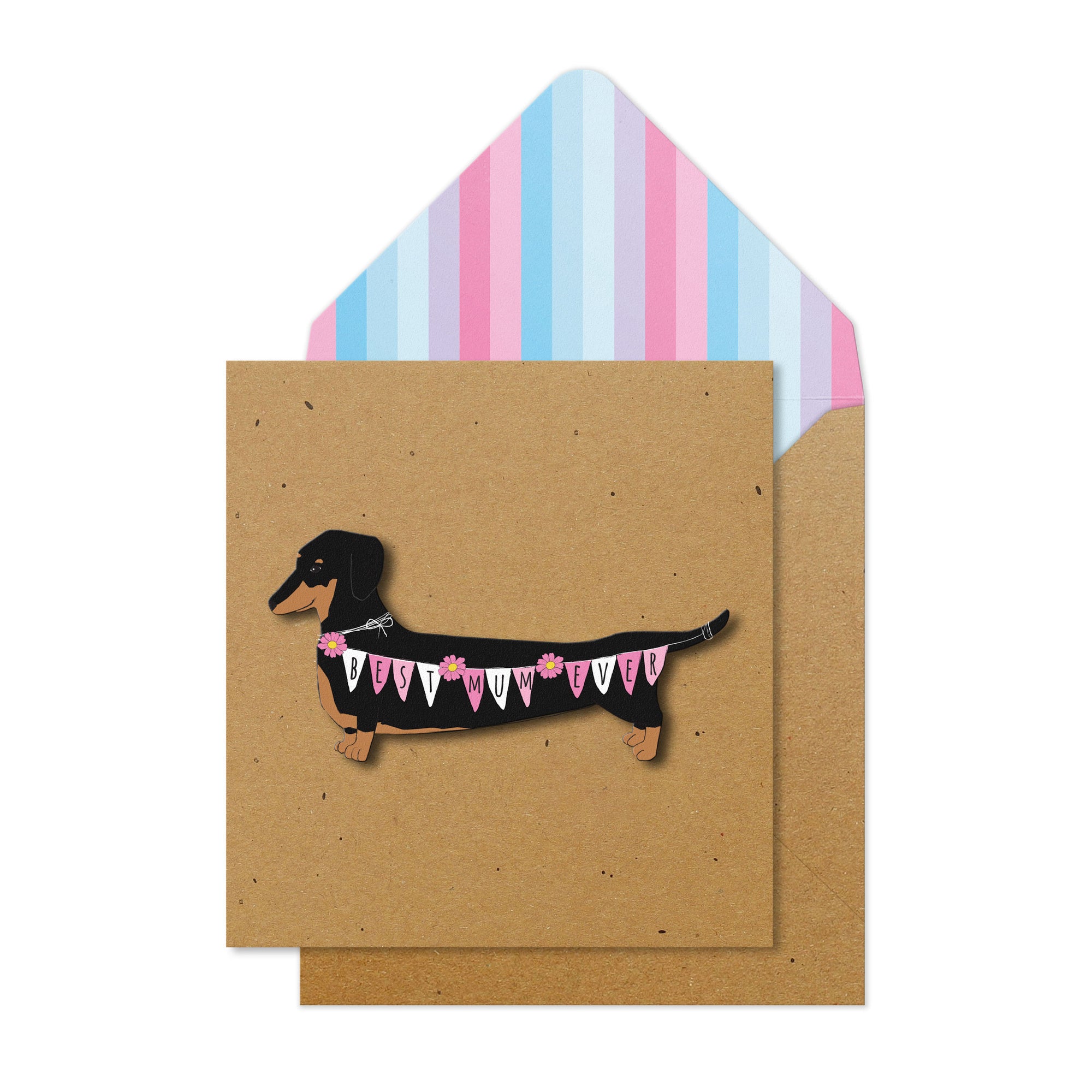 Best Mum Ever Dachshund 3D Mother's Day Card from Penny Black