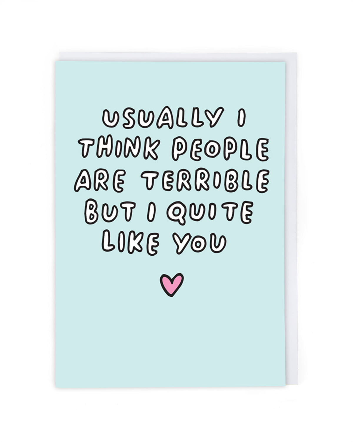 People Are Terrible Funny Valentine Card by penny black