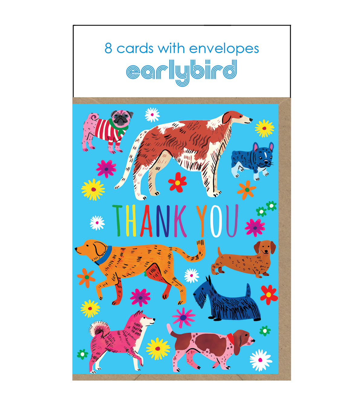 Loads Of Dogs Thank You Cards Pack Of 8 By Penny Black