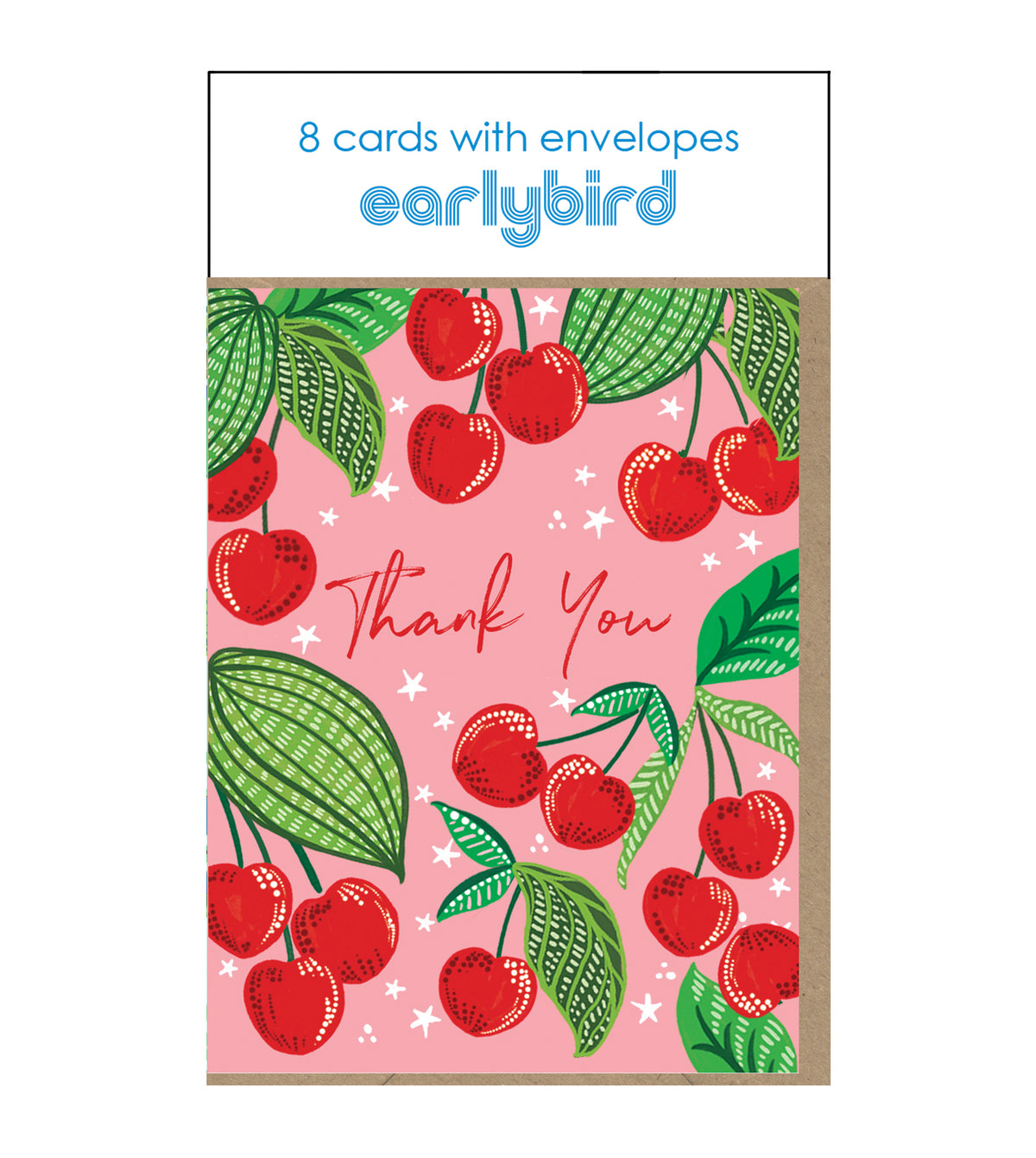 Pink Cherries Thank You Cards Pack Of 8 By Penny Black