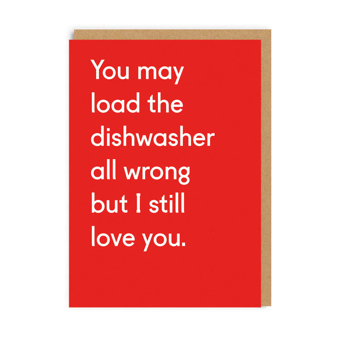 Dishwasher All Wrong Funny Valentine&#39;s Day Card by penny black