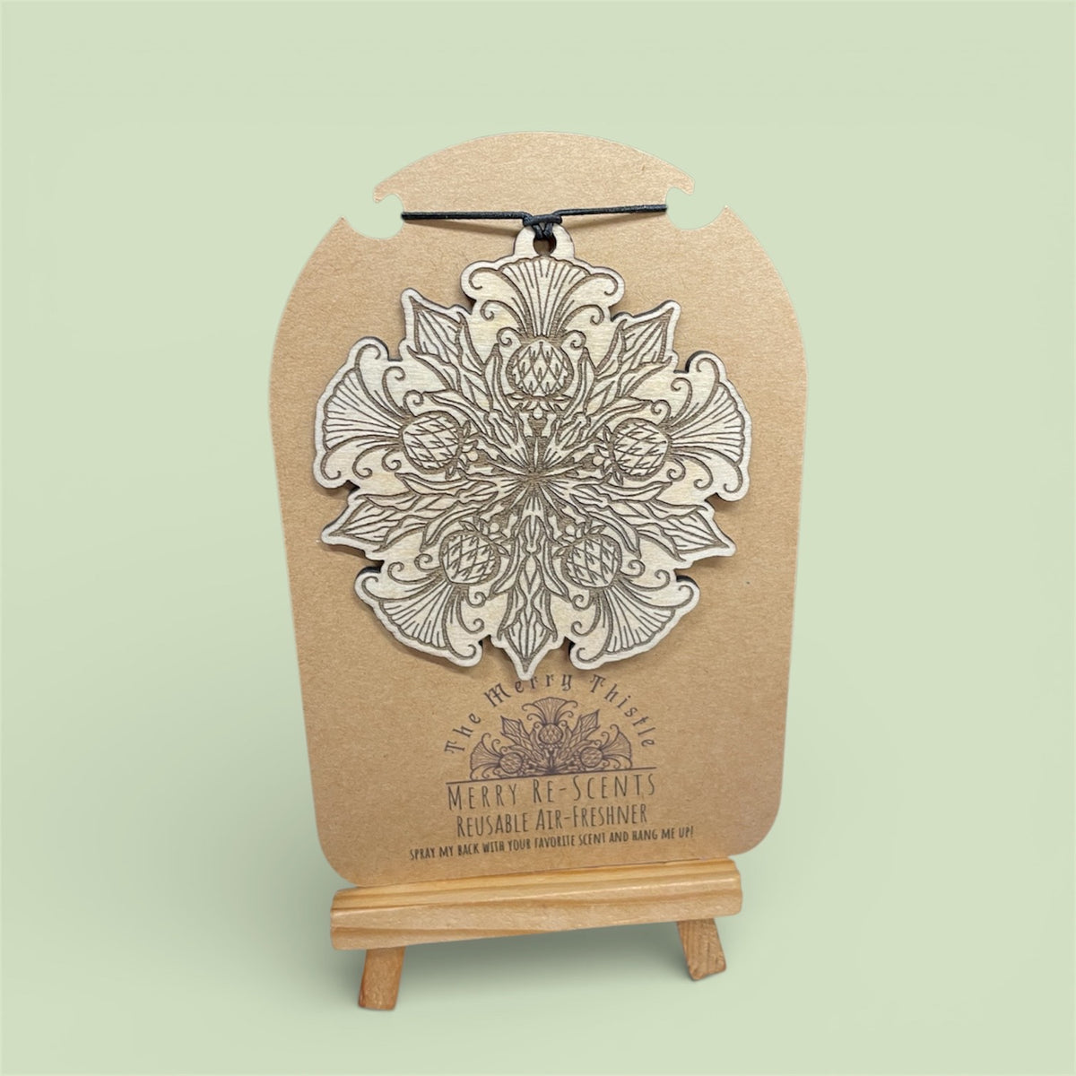 Thistle Mandala Tattoo Reusable Air Freshener by penny black