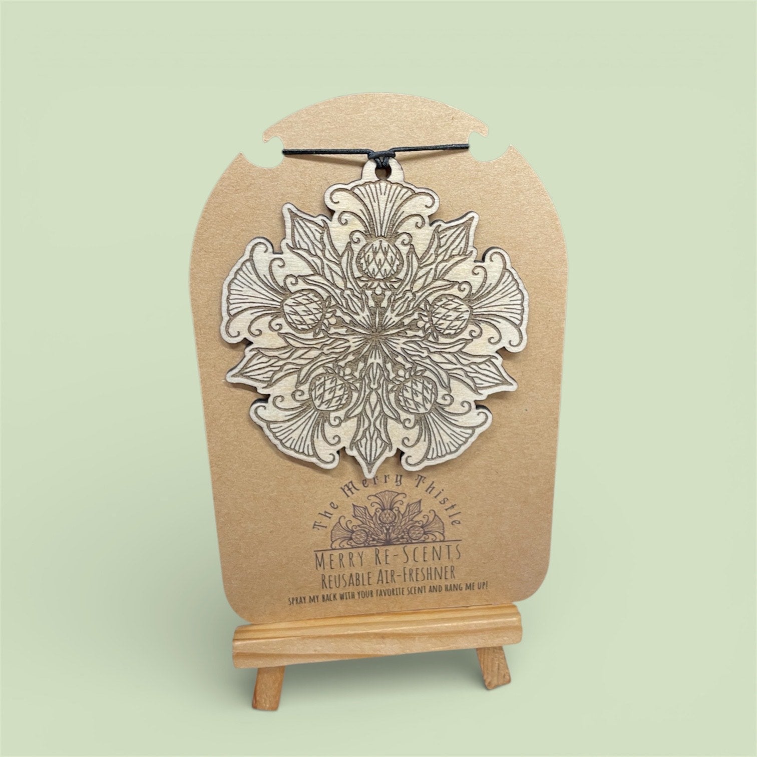 Thistle Mandala Tattoo Reusable Air Freshener by penny black