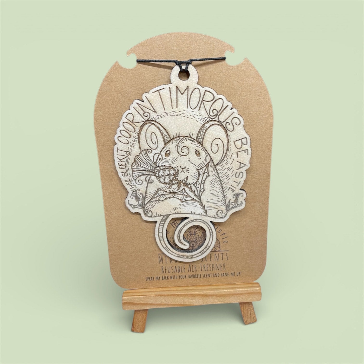 Timorous Beastie Robert Burns Tattoo Reusable Air Freshener by penny black