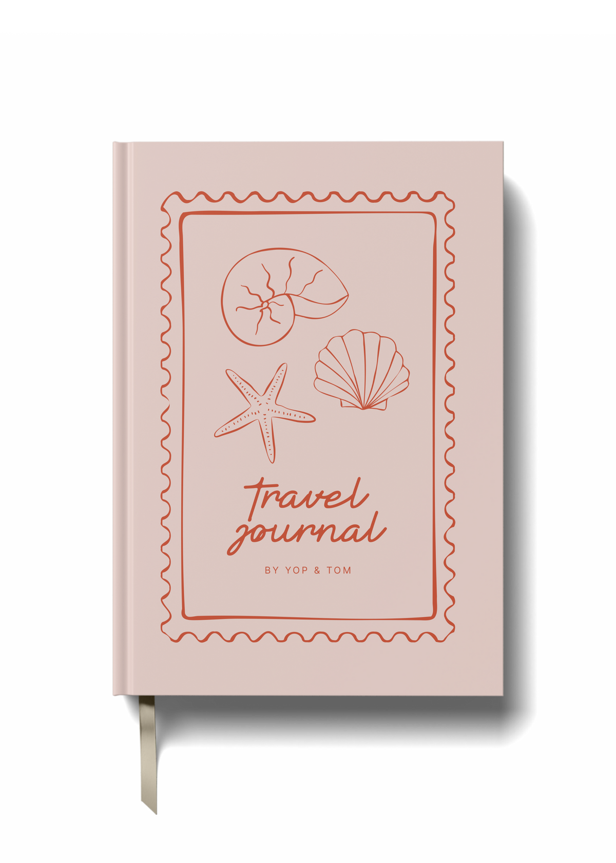 Seashells A5 Travel Journal showing front cover by penny black
