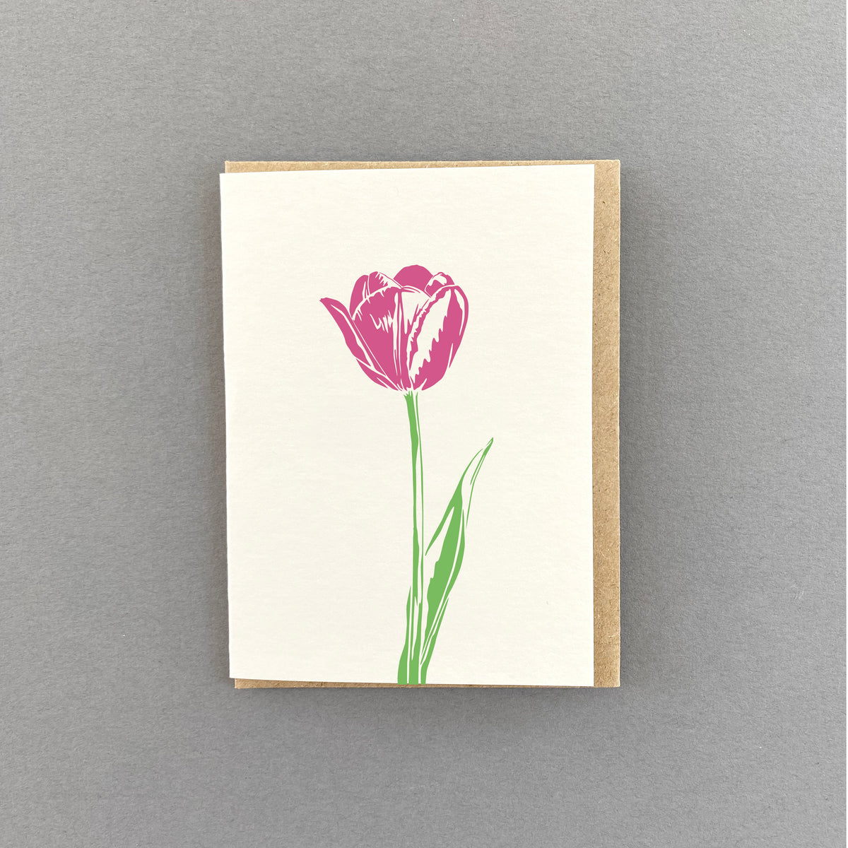 Flora Tulips Little Letterpress Notecard