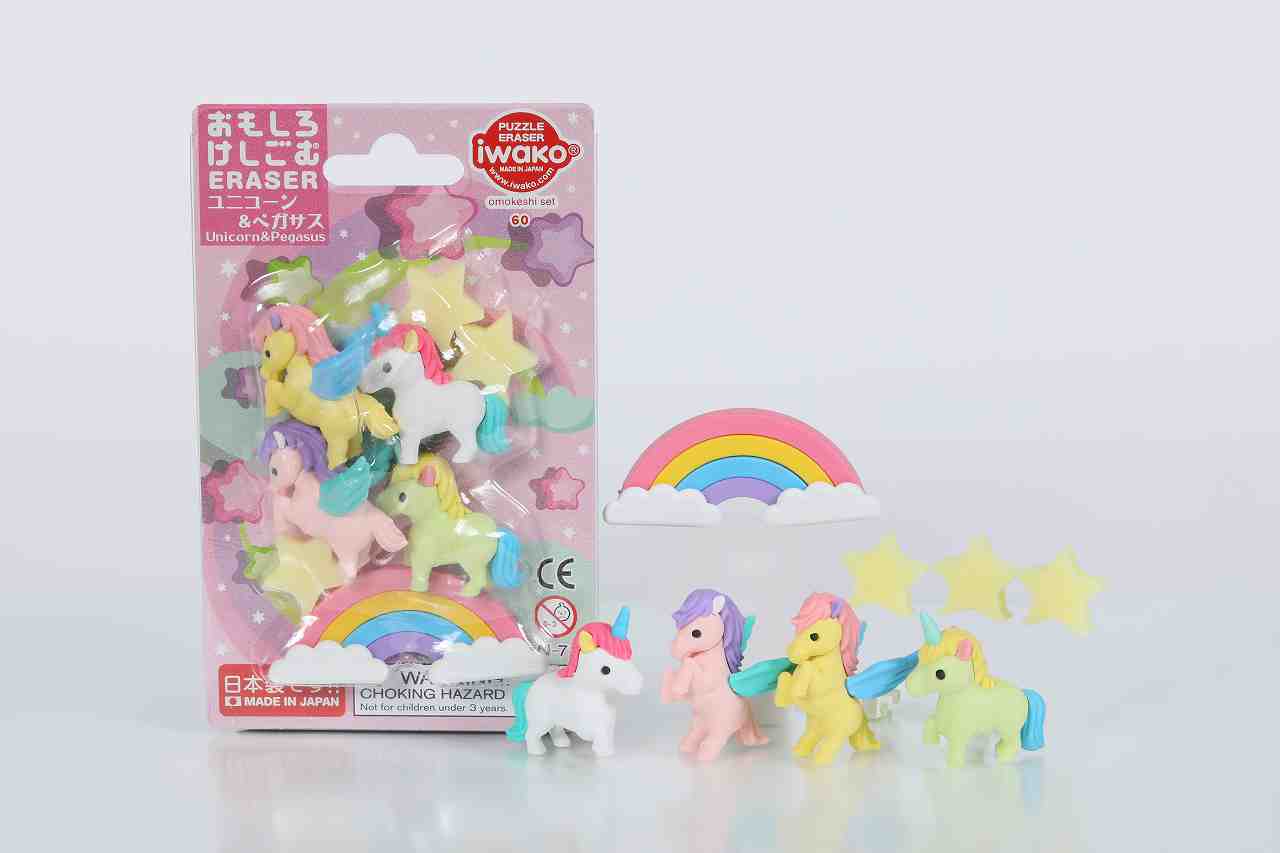 Iwako Cute Eraser Set - Unicorn & Pegasus By Penny Black