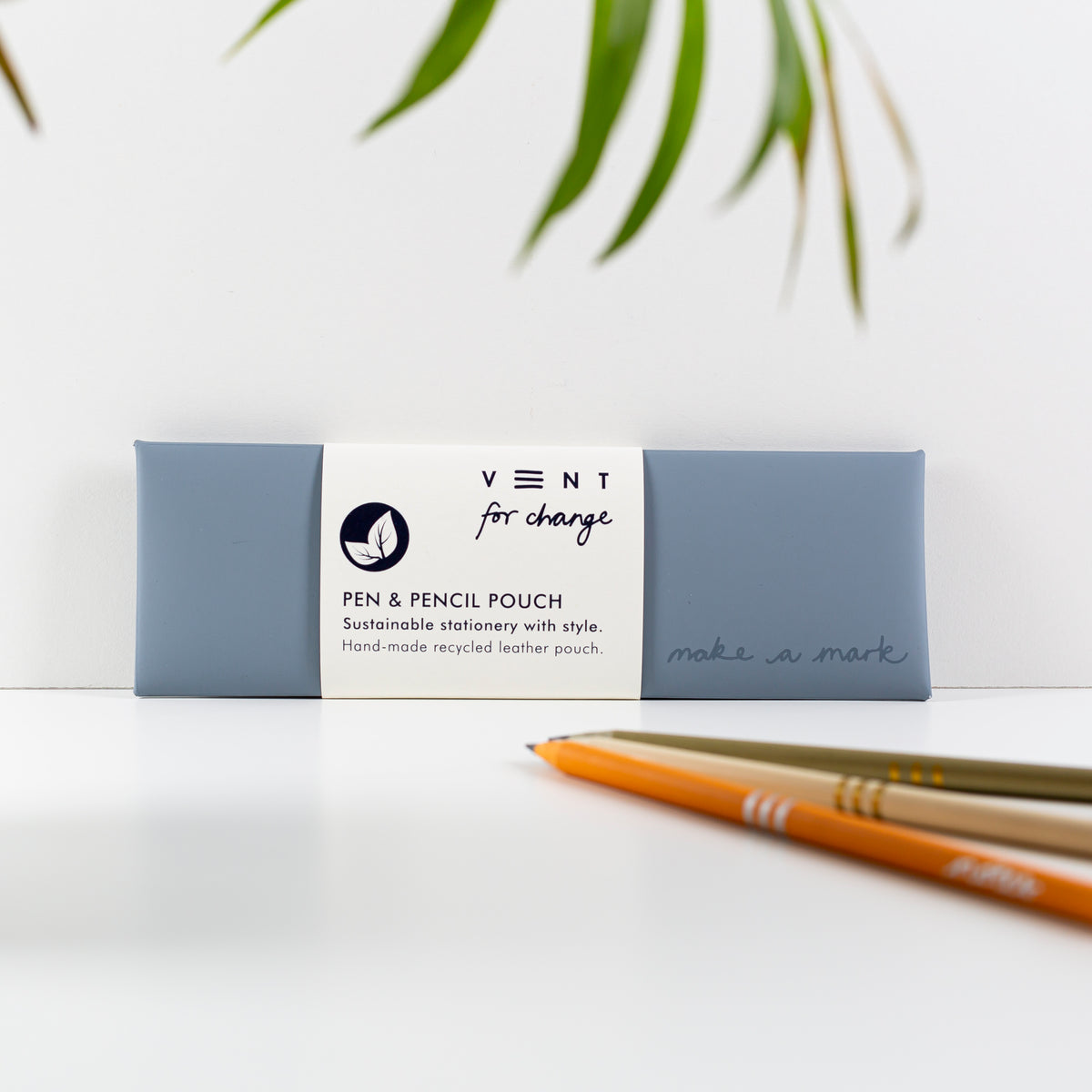 Make a Mark Recycled Pen &amp; Pencil Pouch in dusty blue at penny black