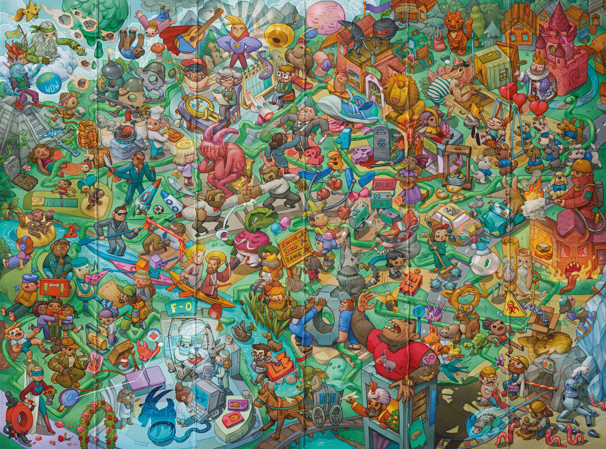 Riddle Pics - Video Games Edition Game showing unfolded product by penny black