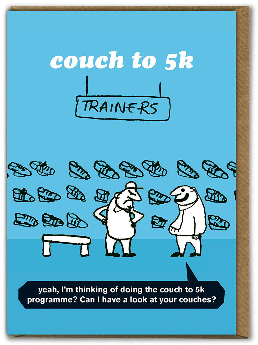 Couch to 5K Modern Toss Funny Card from Penny Black