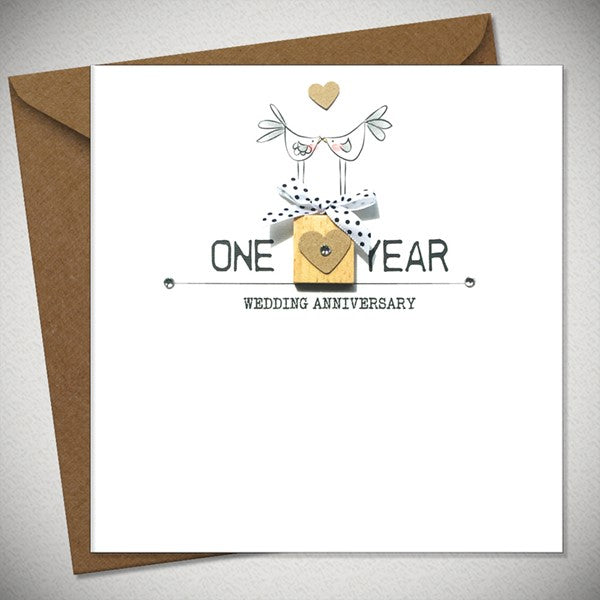 Embellished One Year Wedding Anniversary Card from Penny Black