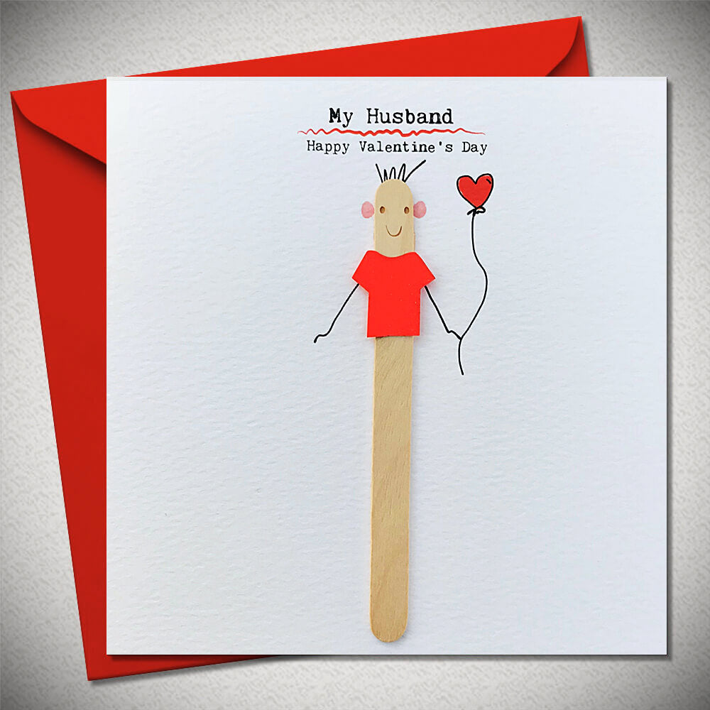 My Husband Lolly Stick Valentines Day Card by penny black