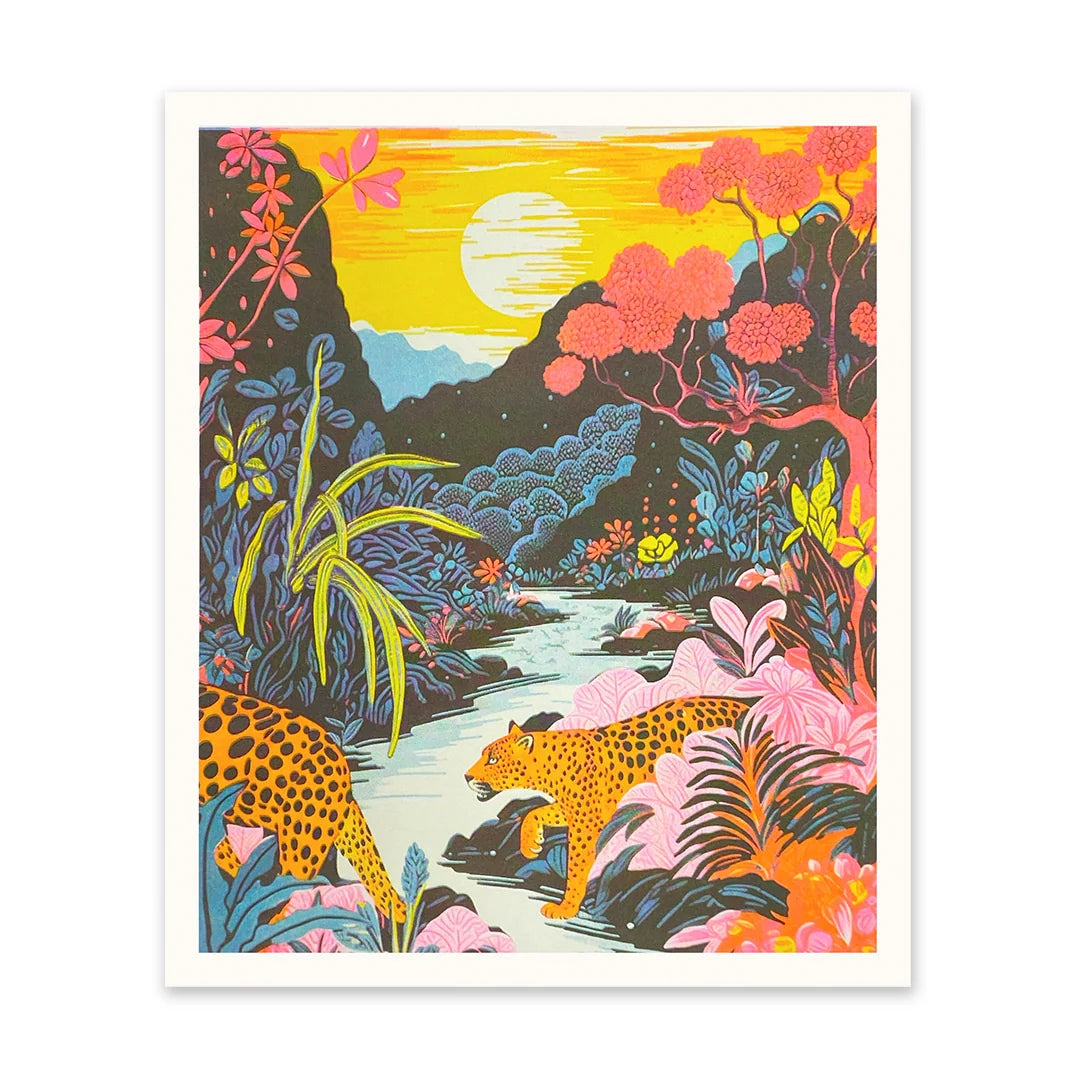 Leopards In The Jungle Riso Print | Penny Black