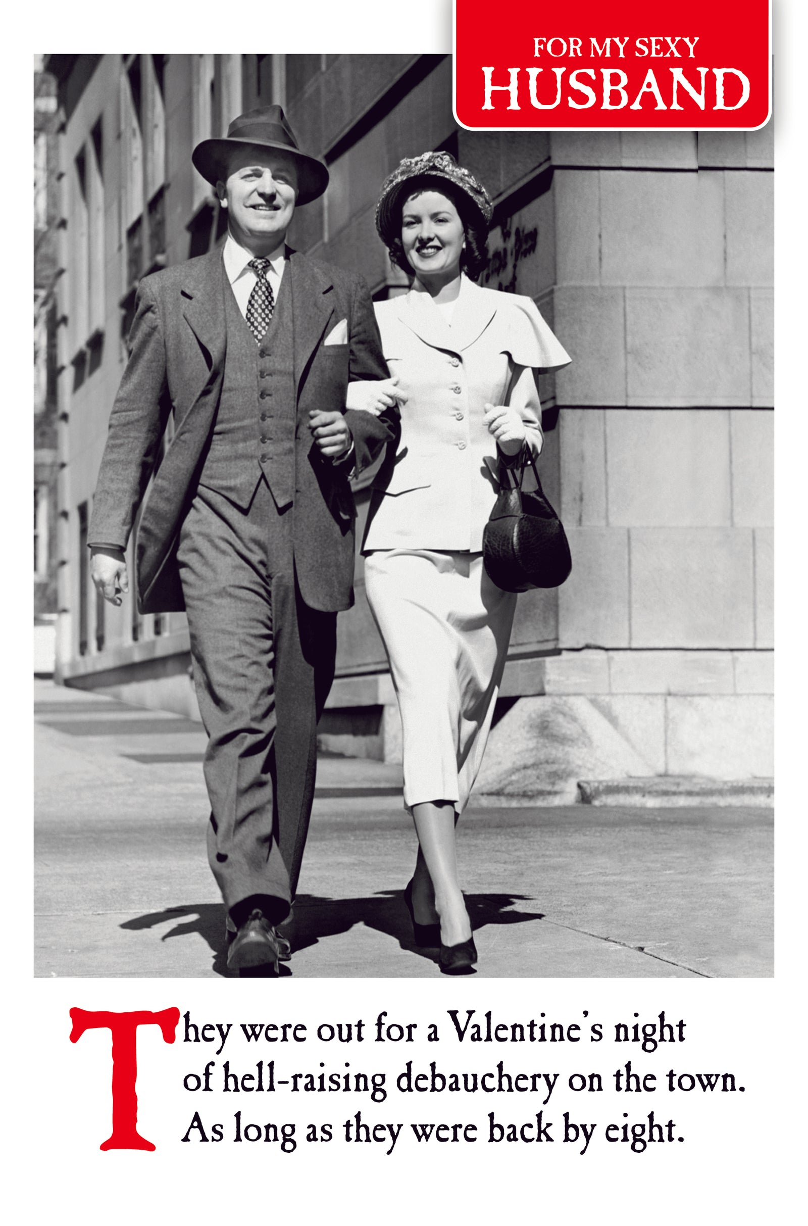 Back By Eight Husband Funny Valentine's Day Card By Penny Black