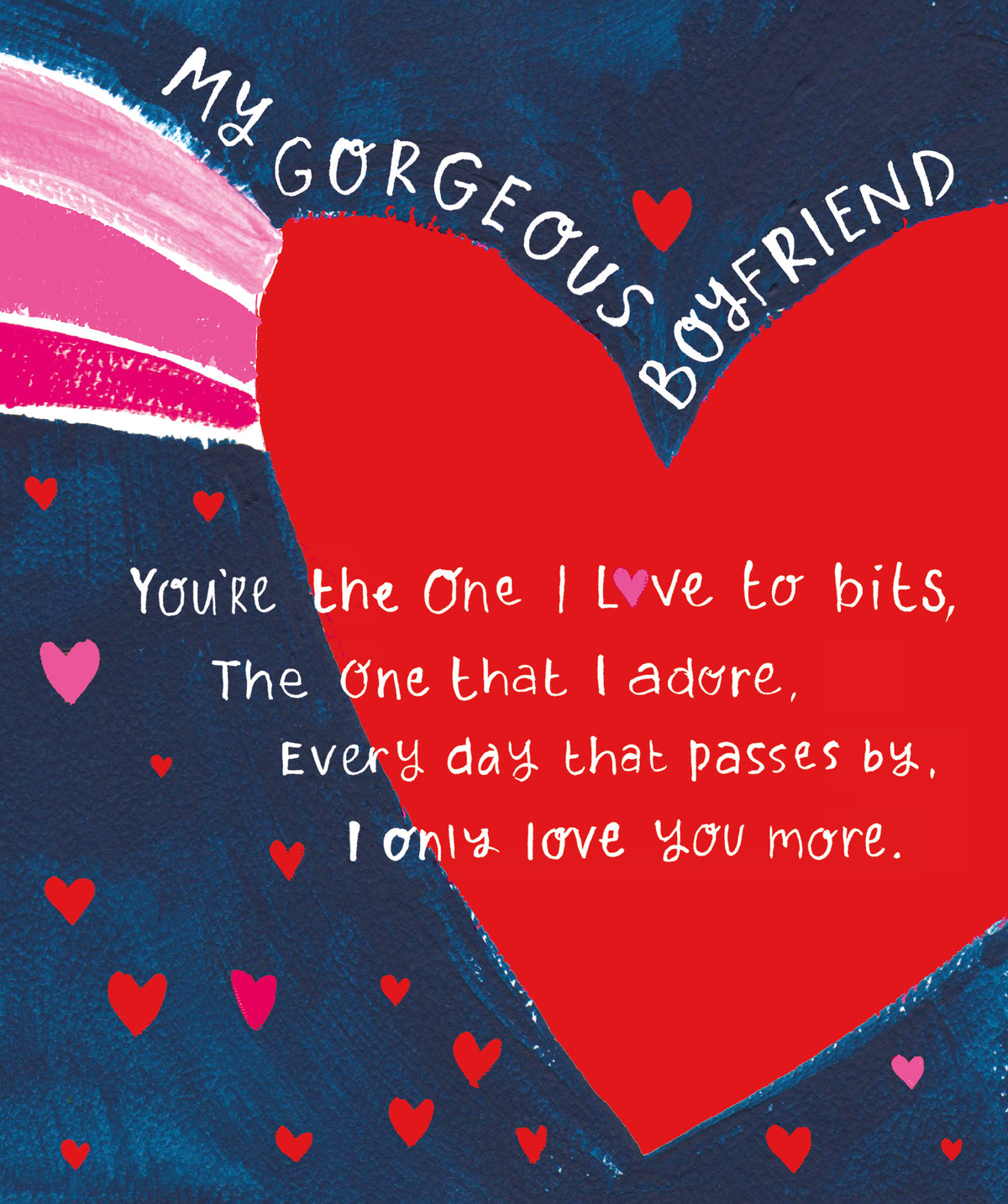 Boyfriend Emosh Poem Valentine Card by penny black