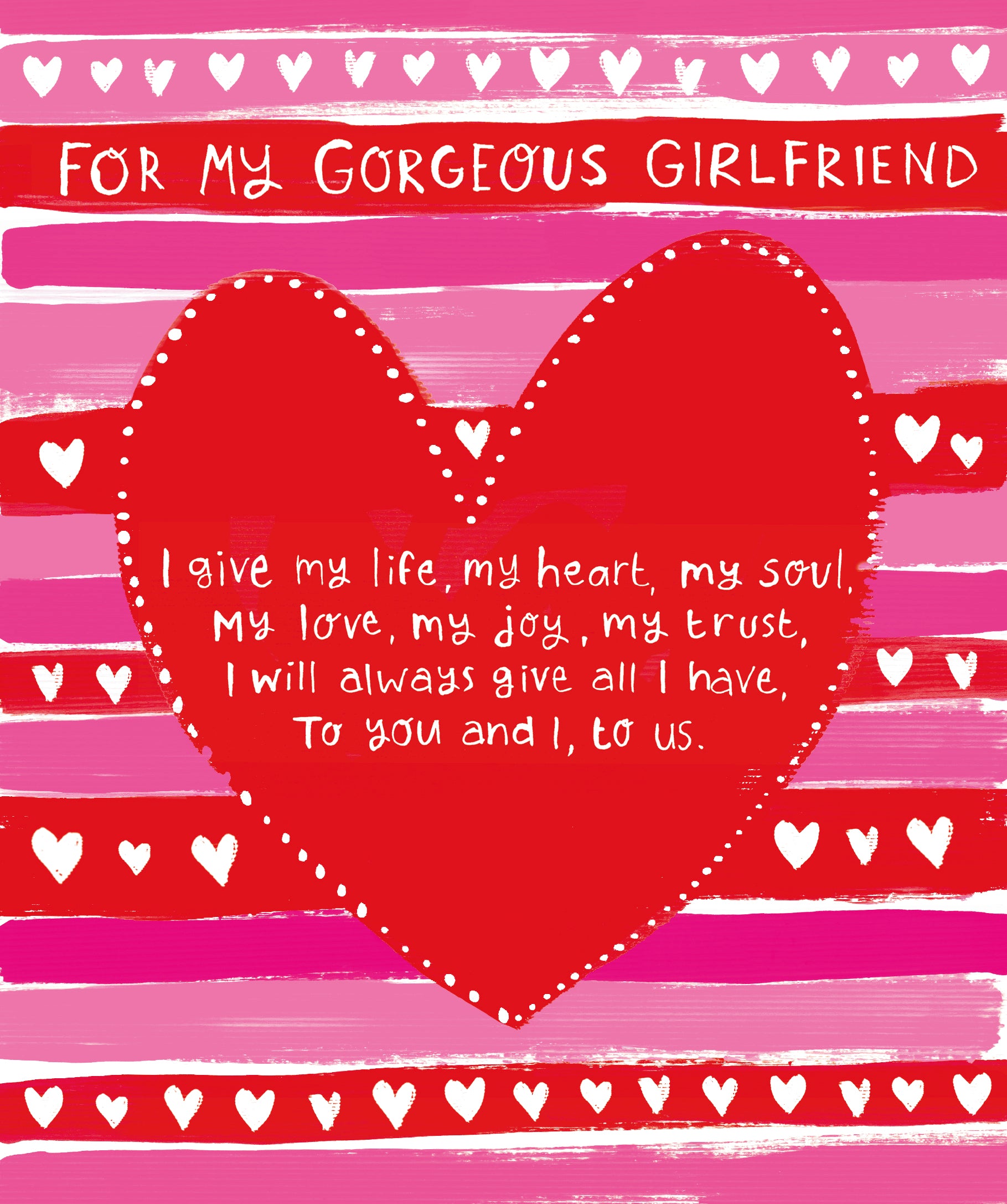 Girlfriend Emosh Poem Valentine Card by penny black