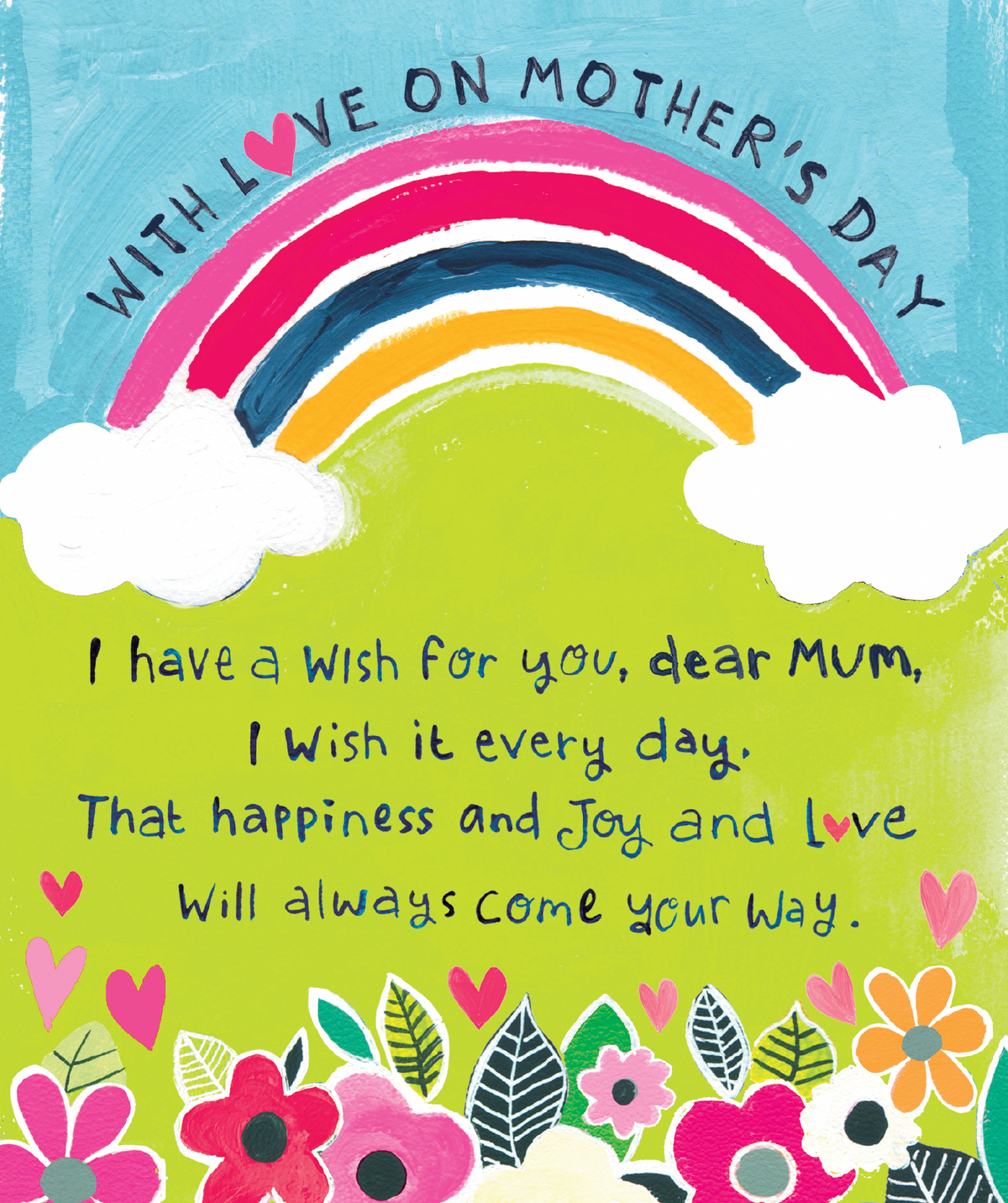 Happiness Joy Love Sweet Poem Mother&#39;s Day Card by penny black