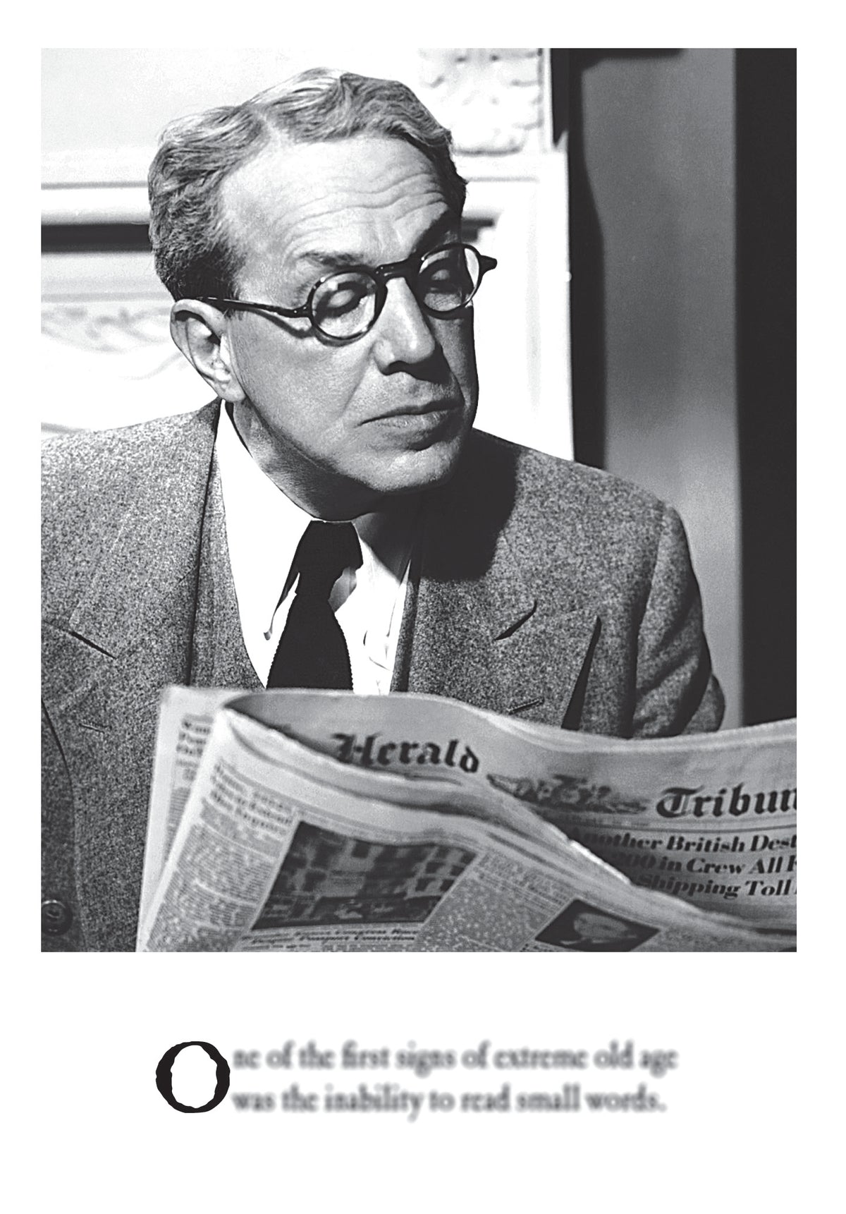 Old Age Reading Problems Funny Card from Penny Black