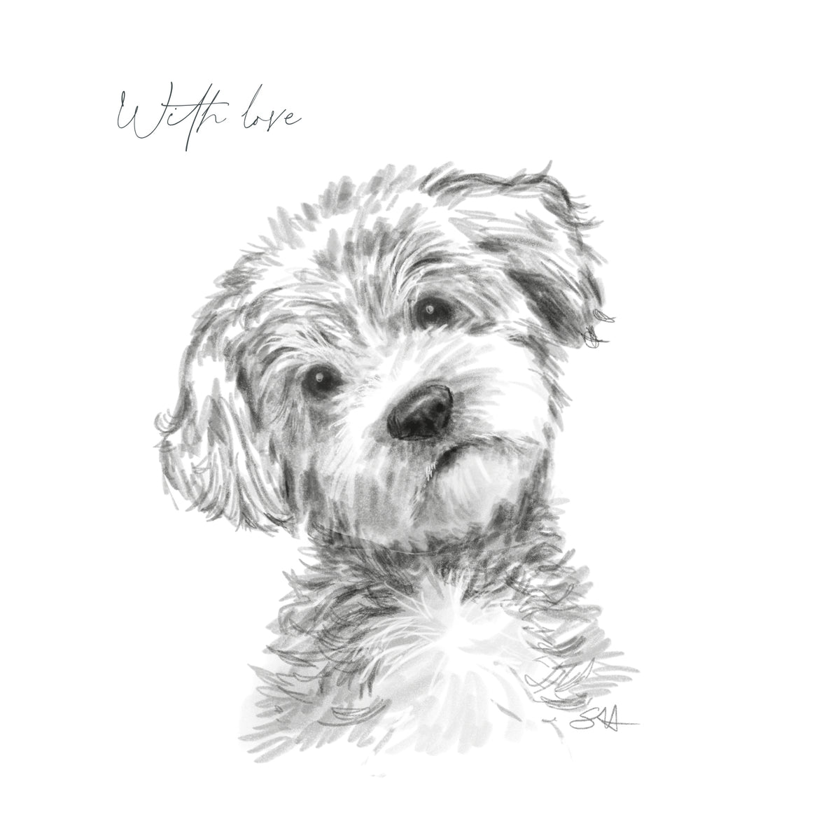 With Love Cute Dog Card from Penny Black