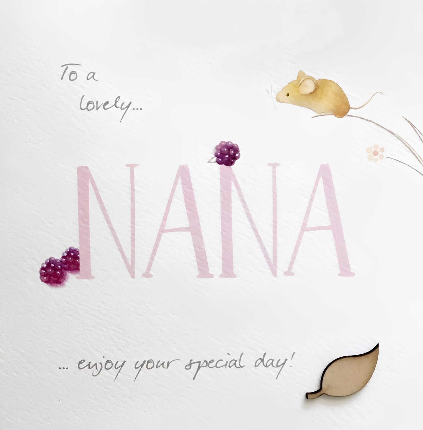 Mouse And Berries Lovely Nana Birthday Card at Penny Black