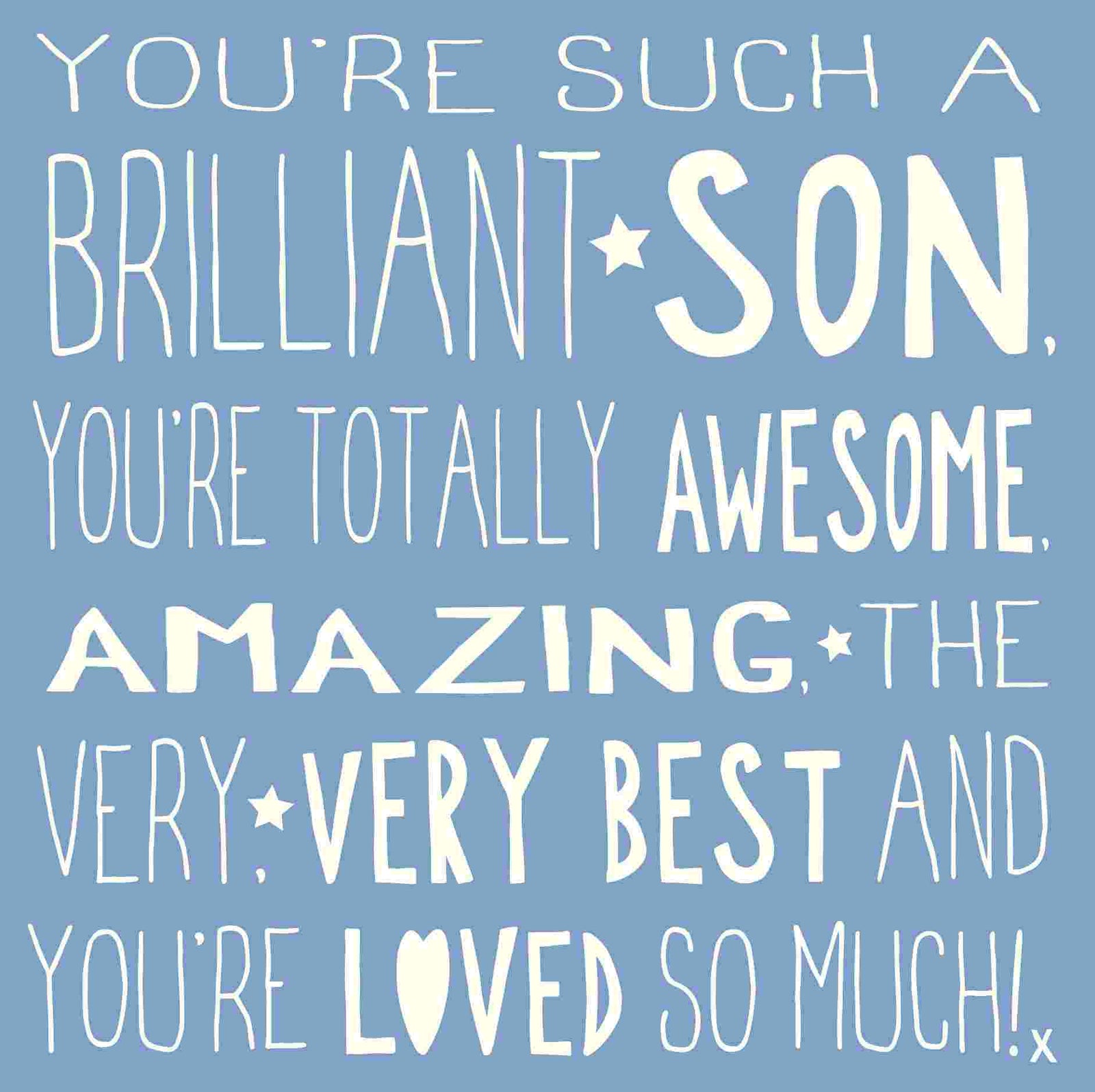 Totally Awesome Brilliant Son Birthday Card from Penny Black